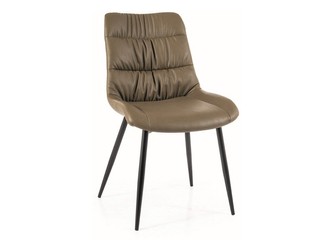 Krzesło z ekoskóry Lou szare