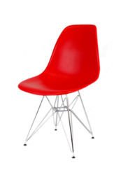 SK Design KR012 Czerwone Krzesło Chrom