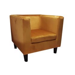 Żółty tapicerowany fotel BACARDI MG15
